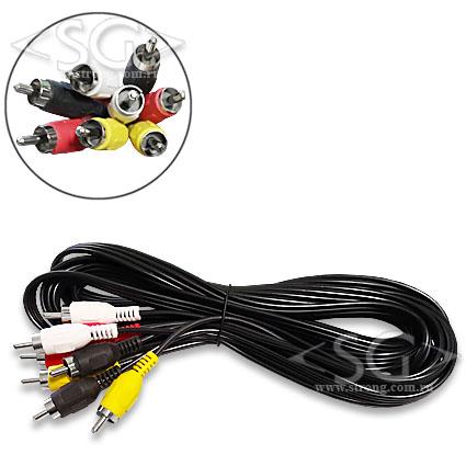 Шнур 4*RCA штекера - 4*RCA штекера 3 м.